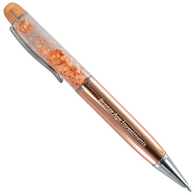 Floating Bronze Flake Pen