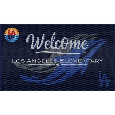 Logo Emissary Outdoor Rubber Scraper Mat - 3' X 10'