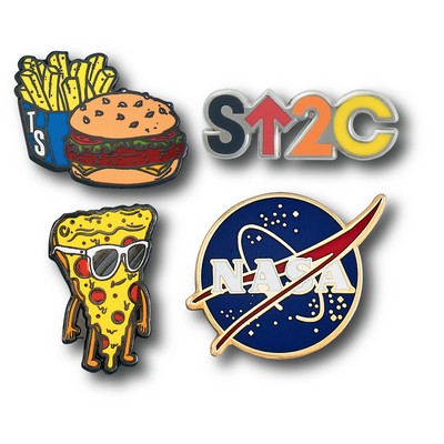 Custom Lapel Pins - 3/4" (0.75") Cloisonne Hard Enamel